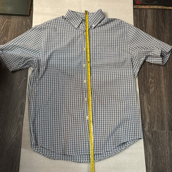 Croft & Barrow Navy Blue Plaid Easy Button Down Shirt Casual Minimalist Preppy M - Picture 6 of 7